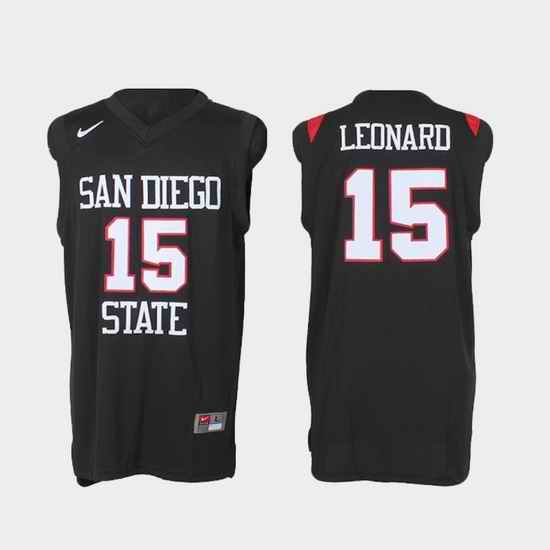 Men San Diego State Aztecs Kawhi Leonard Black Authentic College Basketball Jersey